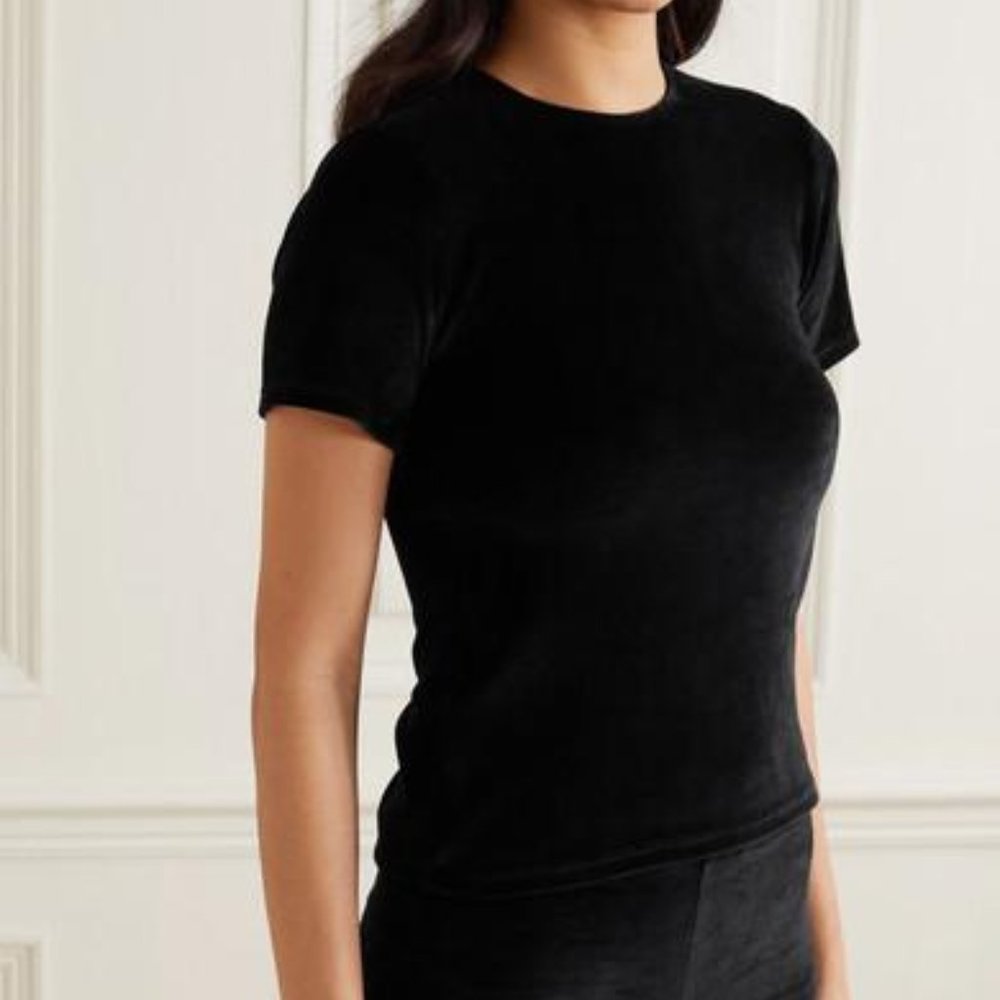 Calé Nina Black Velour Tee